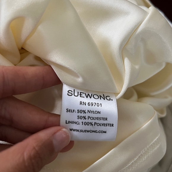 Sue Wong Cream and Black Strapless Dress - Picture 2 of 9